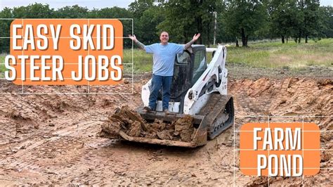 dig a pond with a skid steer|farm pond youtube.